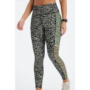 Fabletics Powerhold leggings Marbled Zebra/Highlighter Wavy Cheetah size S